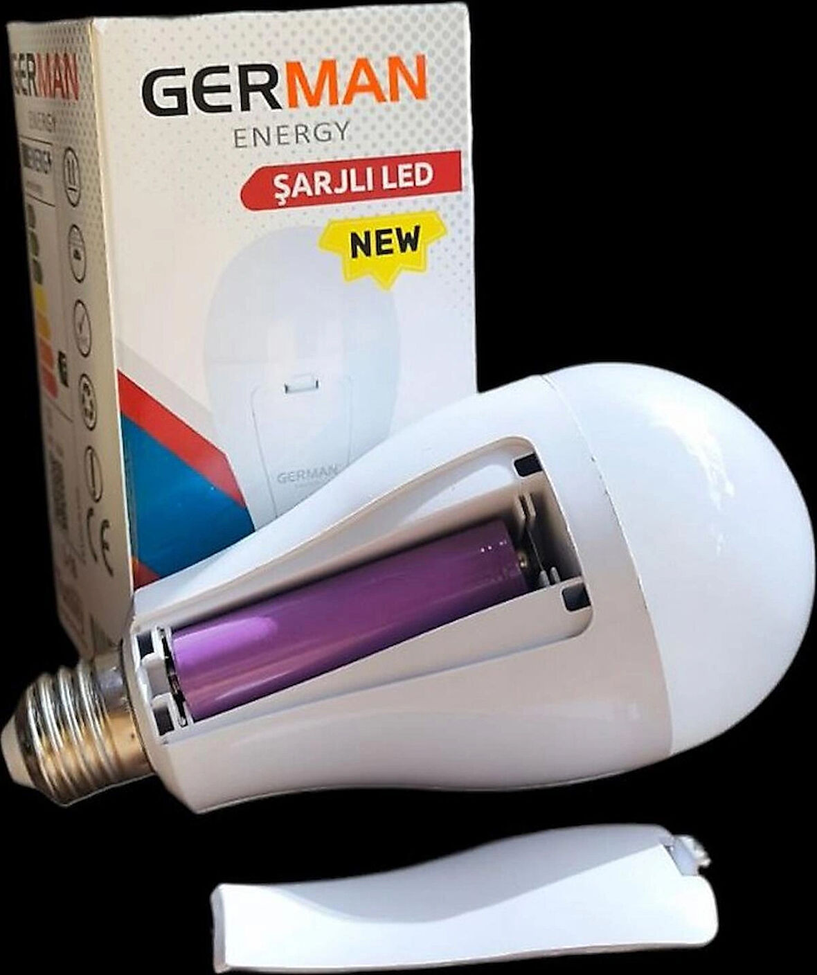 E27 Askılı Şarjlı Led Ampul 20W