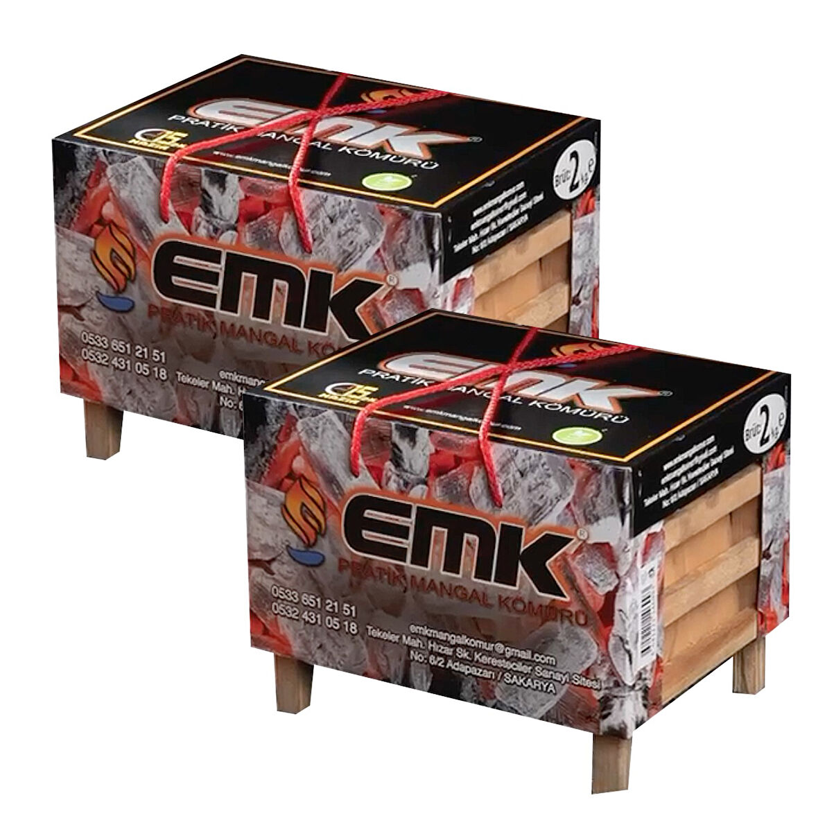 EMK Pratik Mangal Kömürü 2 kg x 2 Adet