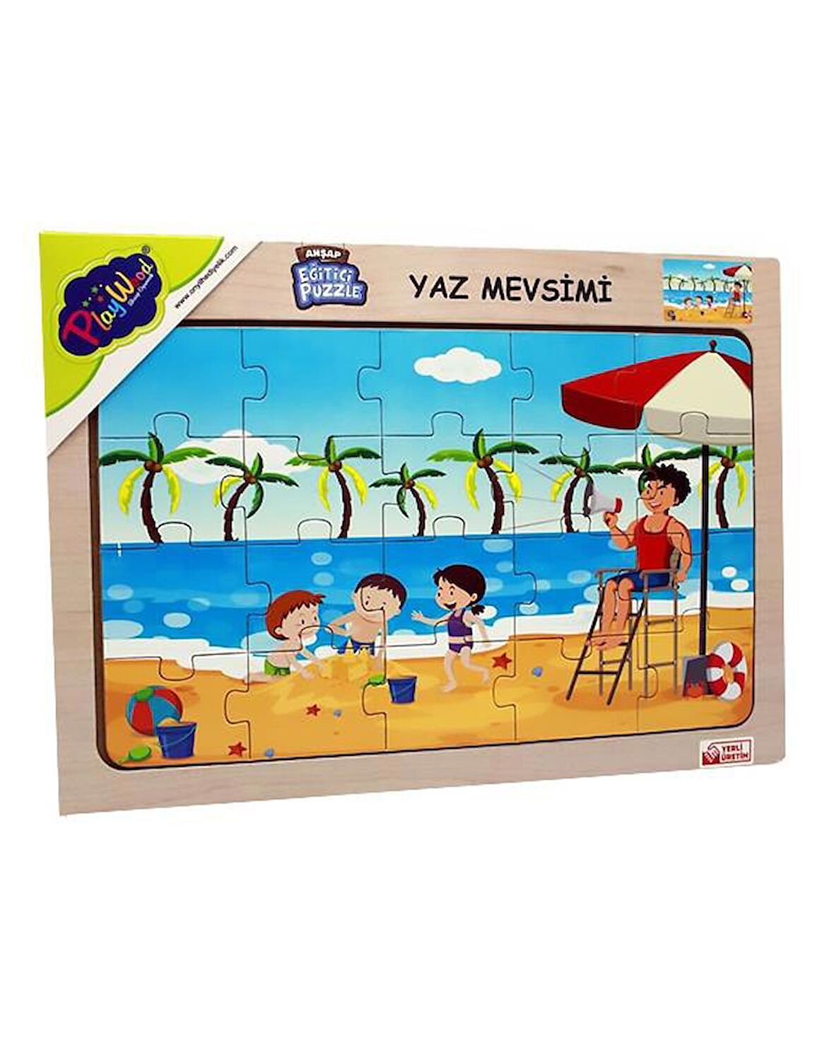 Play Wood ONY120 3+ Yaş Büyük Boy Puzzle 20 Parça