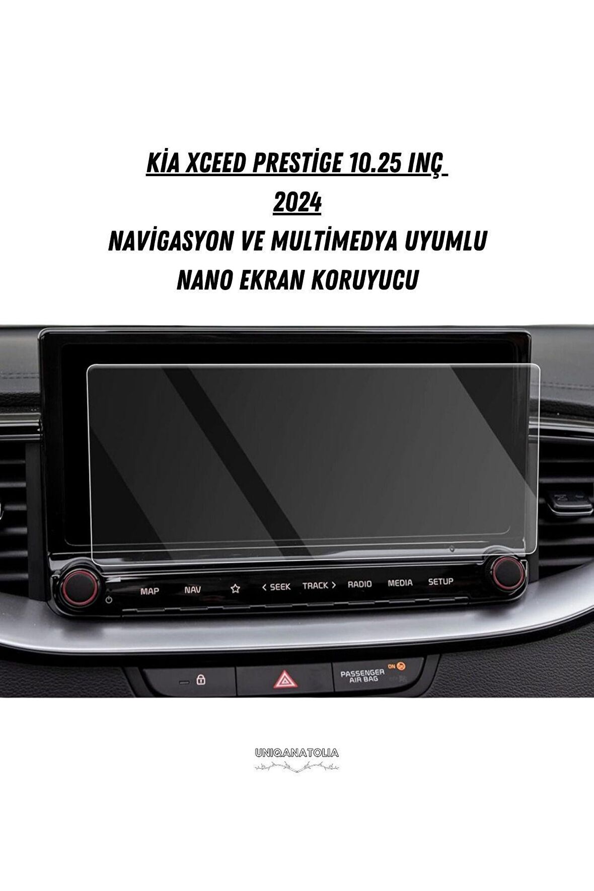 Kia Xceed Prestige 10.25 İnç 2024 Navigasyon ve Multimedya Uyumlu Nano Ekran Koruyucu