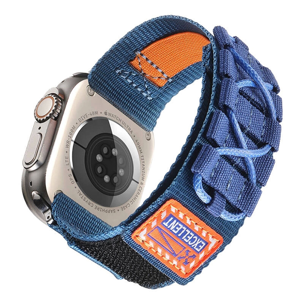 Apple Watch 10 Serisi 42mm Redclick KRD-112 Outdoor Halat Tasarımlı Kumaş Hasır Kordon Uyumlu