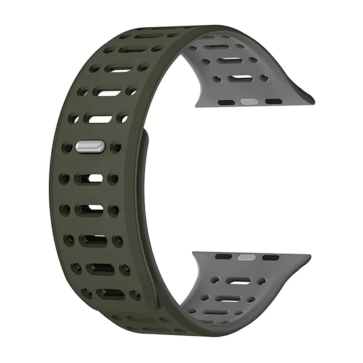 Apple Watch 7 45mm Redclick KRD-124 Silikon Kordon Terletmeyen Delikli Strap Kayış