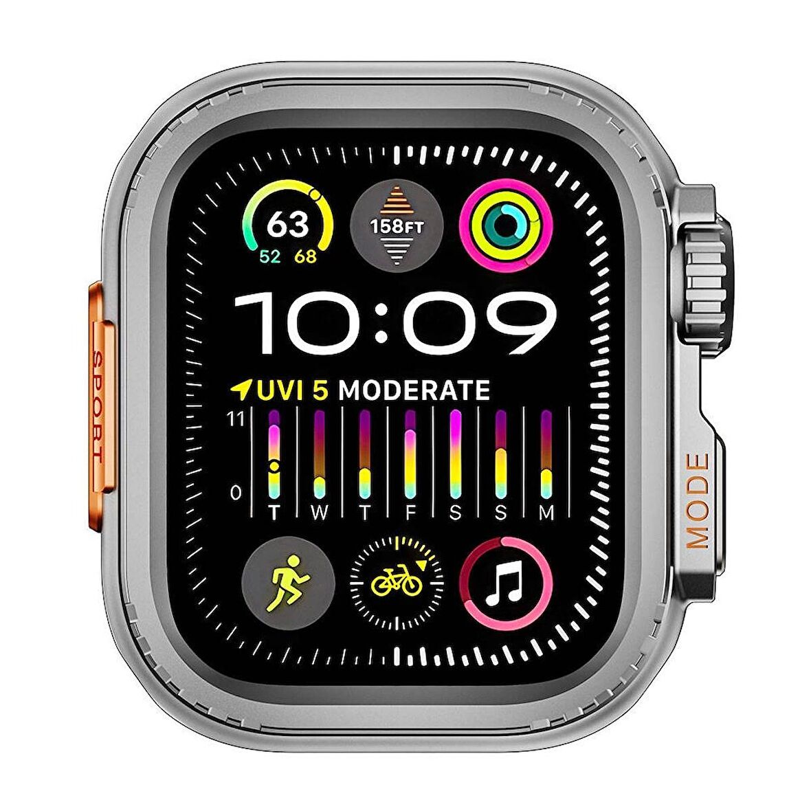 Apple Watch 7 45mm to Apple Watch Ultra 49mm Kasa Dönüştürücü Redclick Watch Gard 33