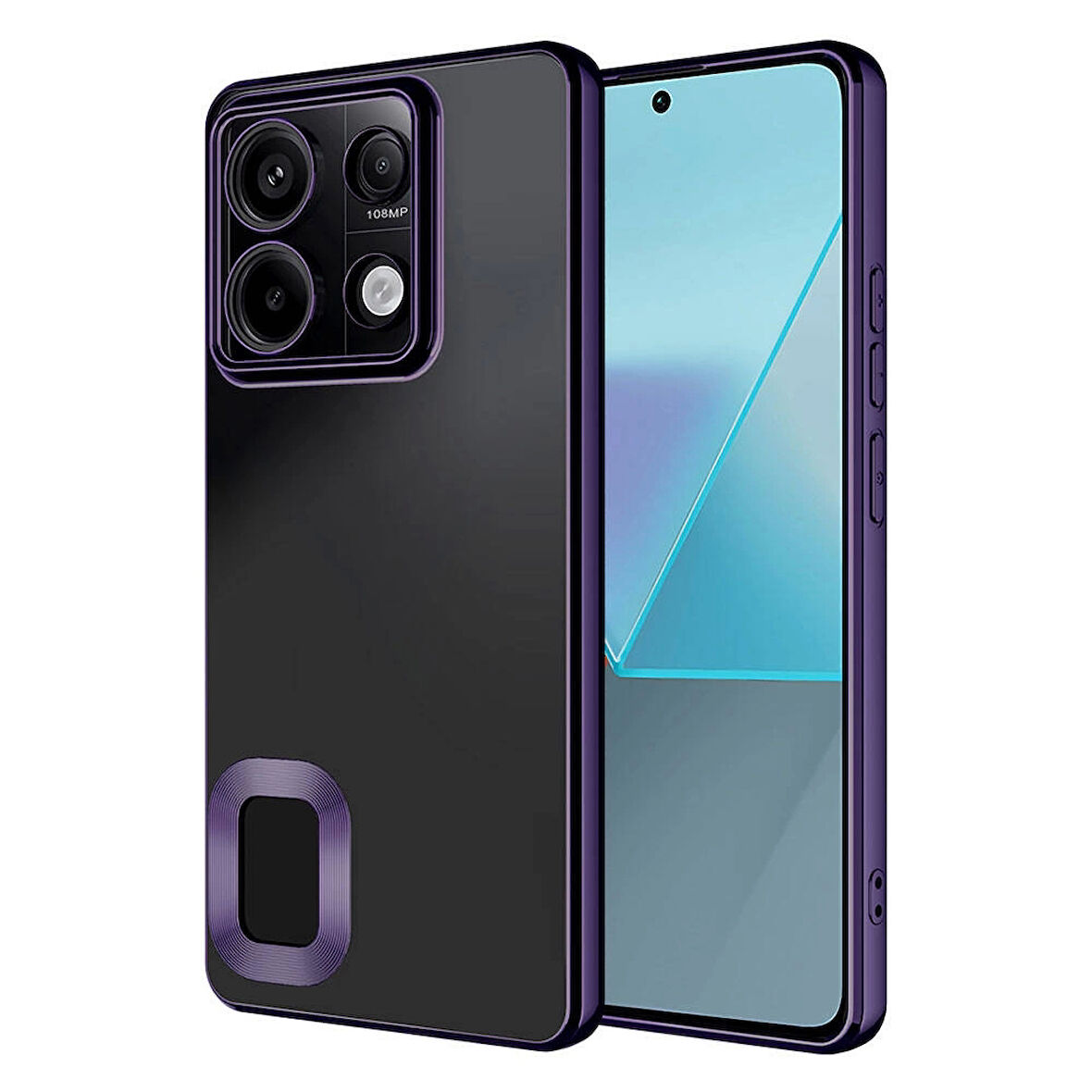 Xiaomi Redmi Note 13 4G Kılıf Kamera Korumalı Logo Gösteren Redclick Omega Kapak