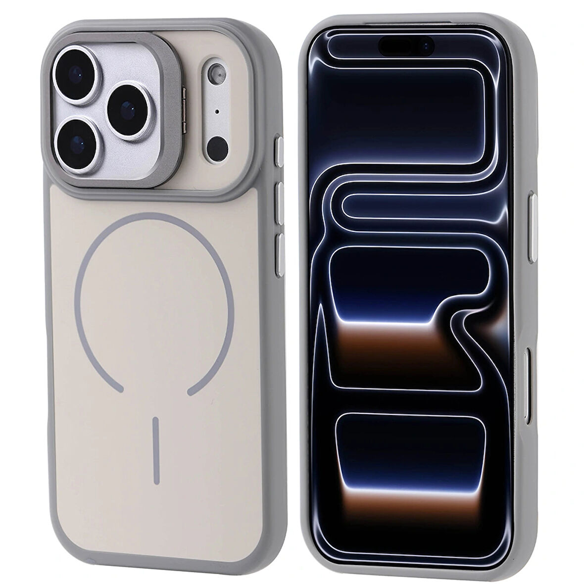 Apple Uyumlu iPhone 17 Pro Kılıf M-safe Şarj Özellikli Kamera Standlı Redclick Notron Kapak