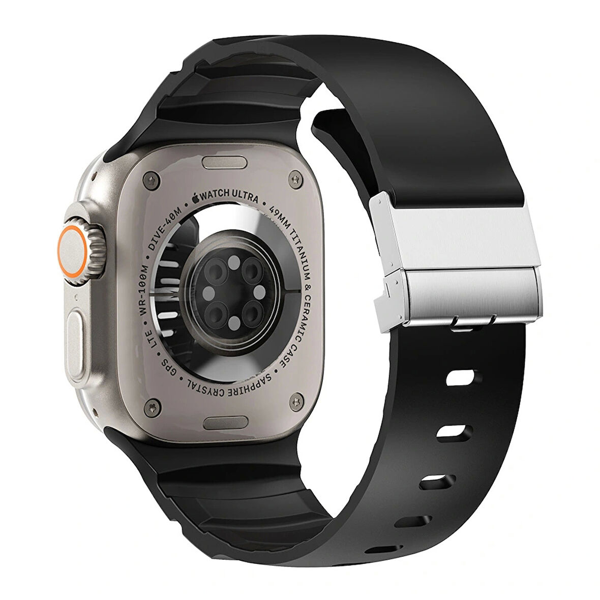 Apple Watch 10 46mm Redclick KRD-145 Metal Tokalı Silikon Kordon