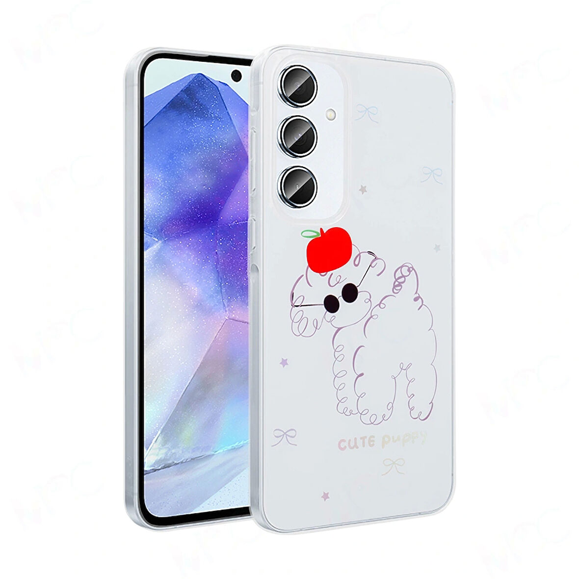 Galaxy S24 FE Kılıf Şeffaf Figürlü Redclick Folk Sert Kapak