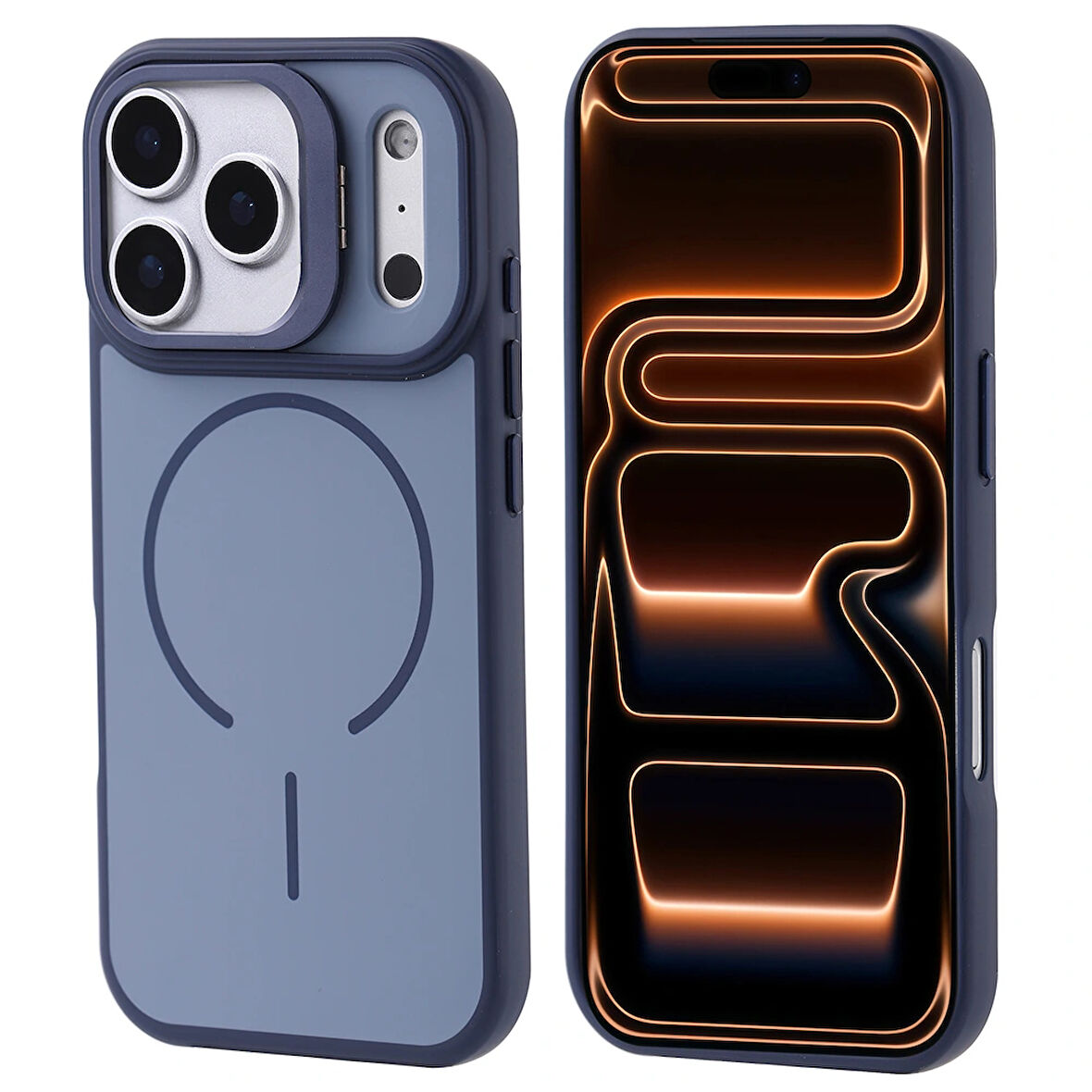 Apple iPhone 17 Pro Max Kılıf M-safe Şarj Özellikli Kamera Standlı Redclick Notron Kapak