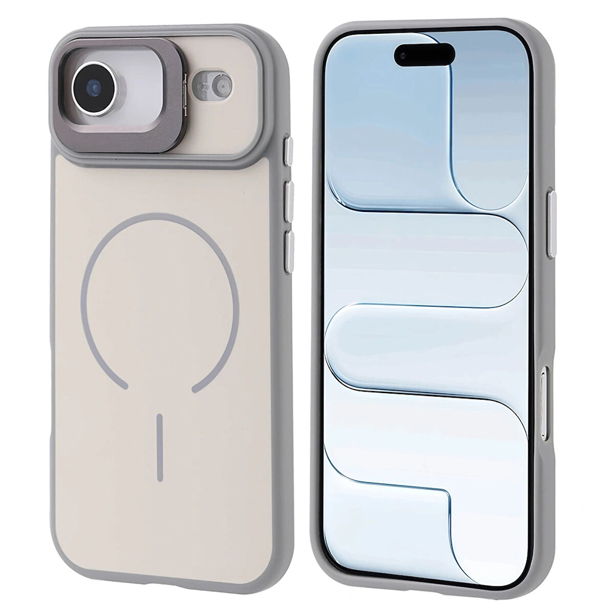 Apple Uyumlu iPhone 17 Air Kılıf M-safe Şarj Özellikli Kamera Standlı Redclick Notron Kapak