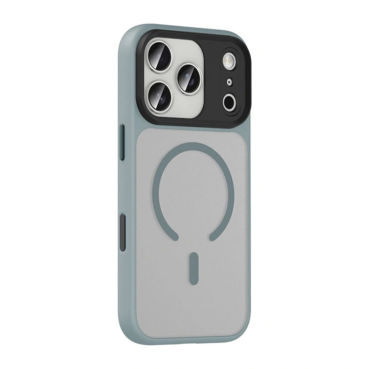 Apple Uyumlu iPhone 17 Pro Kılıf Mat Arka Yüzey Wireless Şarj Özellikli Redclick Flet M-safe Kapak