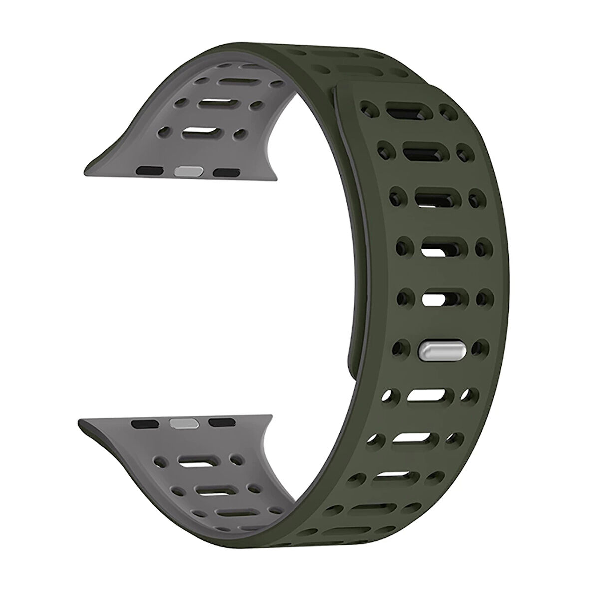 Watch 10 42mm Redclick KRD-124 Silikon Kordon Terletmeyen Delikli Strap Kayış