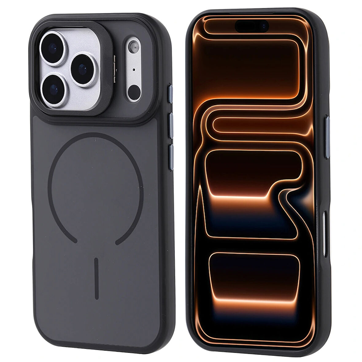 Apple Uyumlu iPhone 17 Pro Max Kılıf M-safe Şarj Özellikli Kamera Standlı Redclick Notron Kapak