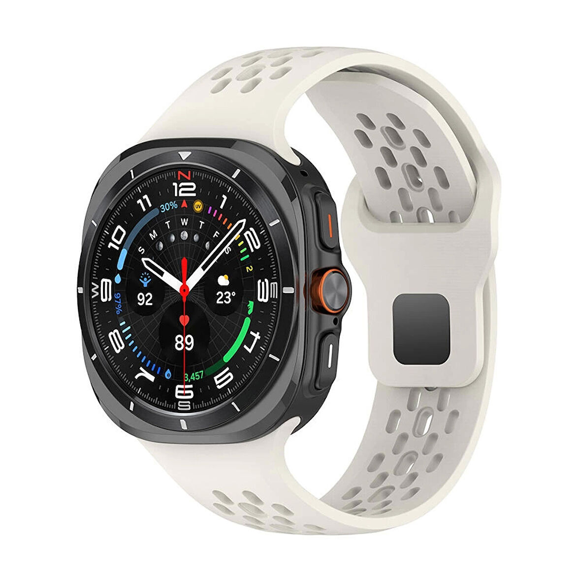 Galaxy Watch Ultra 47mm Redclick KRD-119 Delikli Tasarım Silikon Kordon