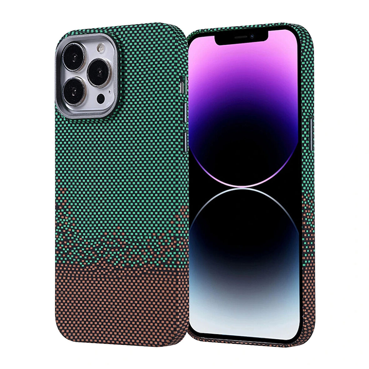 Apple iPhone 14 Pro Max Kılıf Magsafe Şarj Özellikli Karbon Fiber Görünümlü Redclick Nekst Kapak