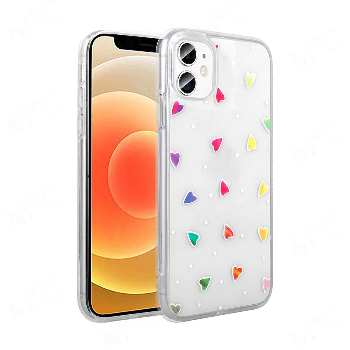 Apple iPhone 11 Kılıf Şeffaf Figürlü Redclick Folk Sert Kapak