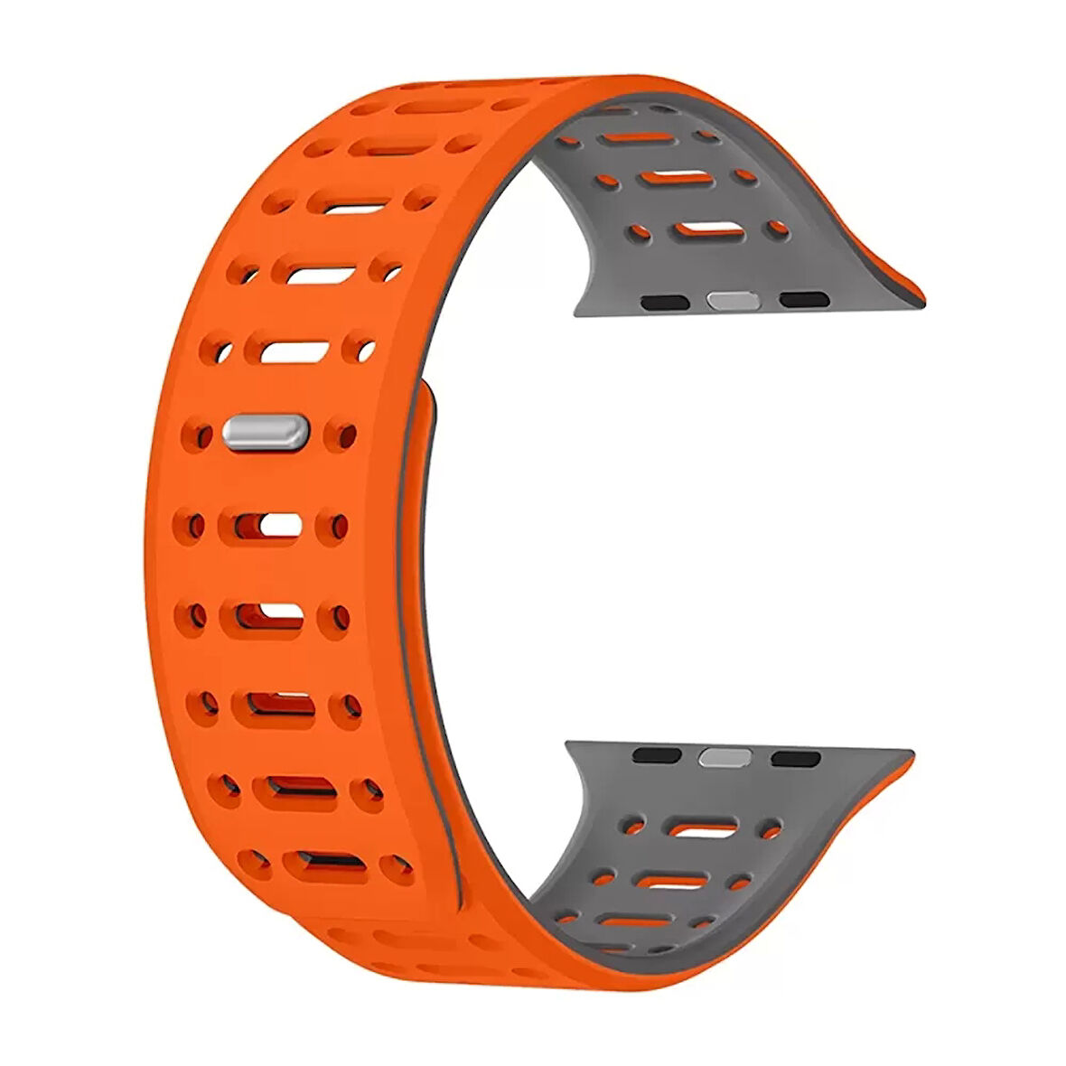 Apple Watch 7 45mm Redclick KRD-124 Silikon Kordon Terletmeyen Delikli Strap Kayış