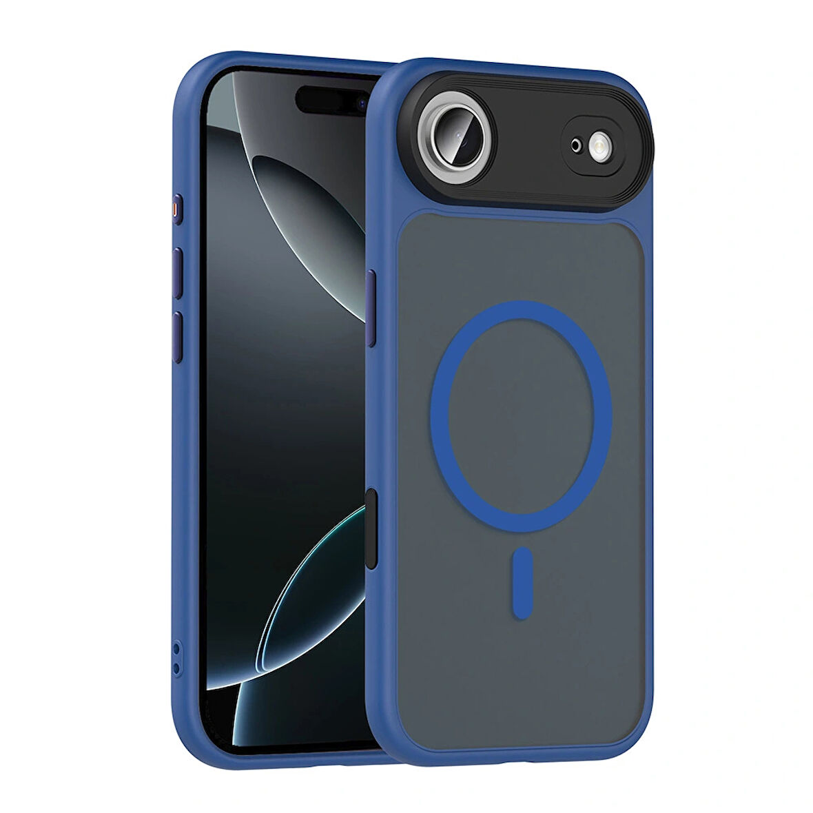 Apple Uyumlu iPhone 17 Air Kılıf Mat Arka Yüzey Wireless Şarj Özellikli Redclick Flet M-safe Kapak