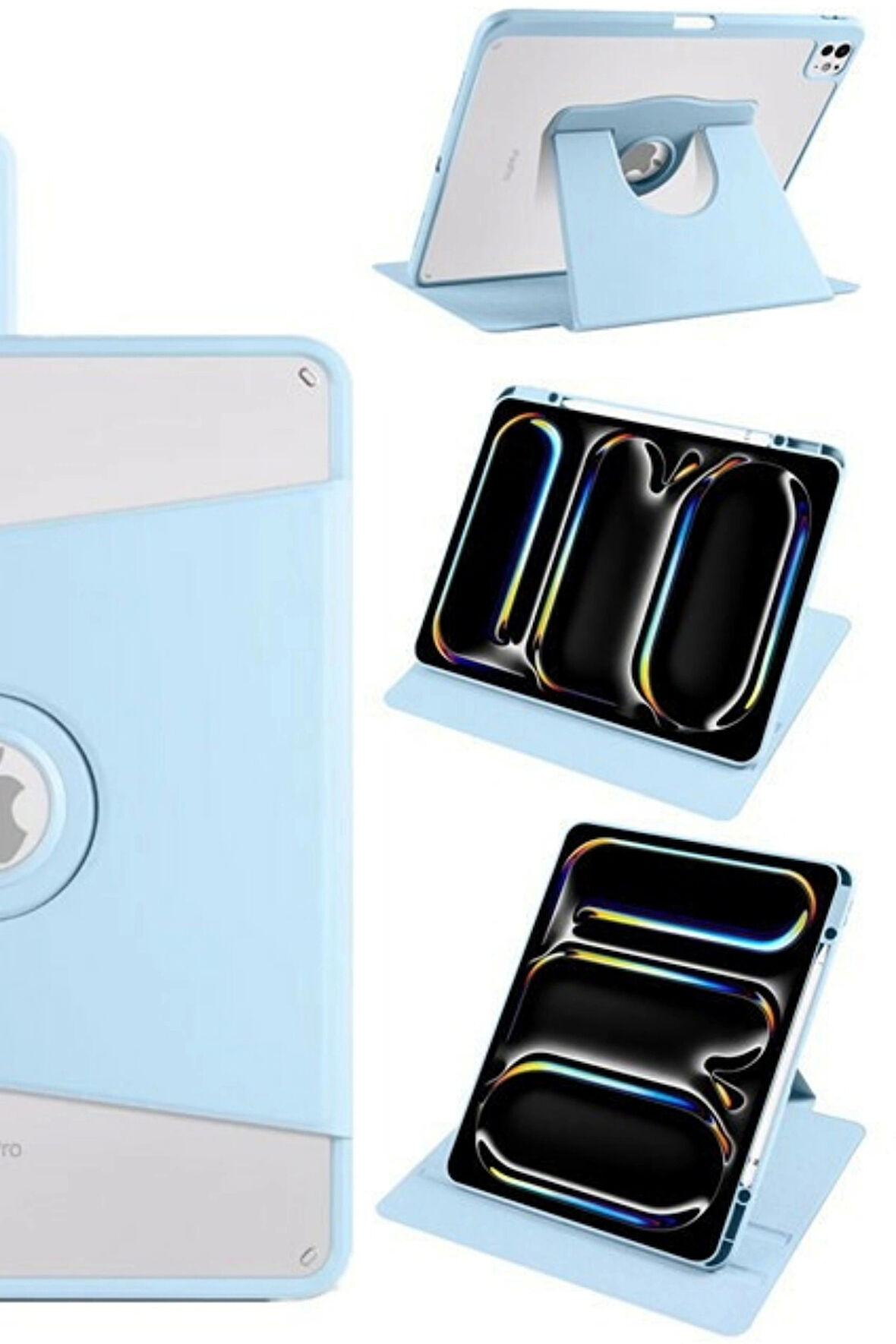 Apple iPad Pro 13 2024 Kılıf Redclick Termik Kalem Bölmeli Dönebilen Standlı Kılıf