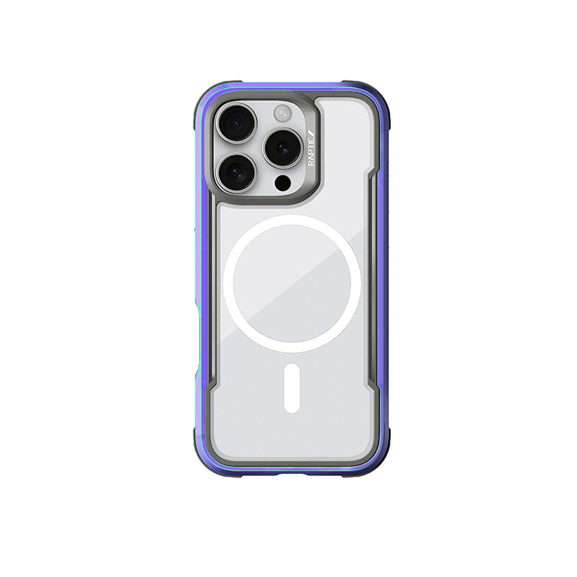 Apple iPhone 16 Pro Max Kılıf Magsafe Şarj Özellikli Airbagli Raptic Shield Serisi Şeffaf Arka Yüzey Kapak