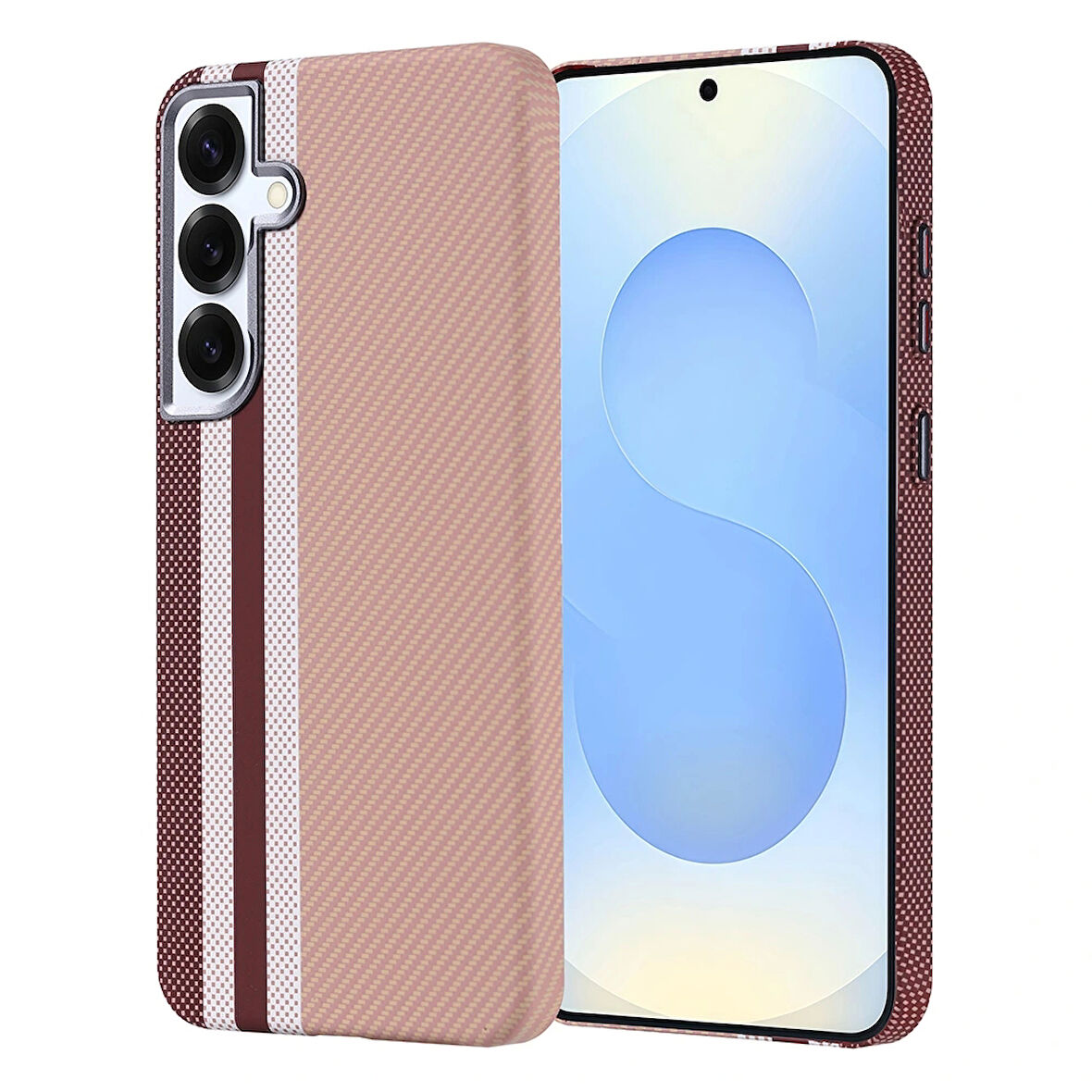 Galaxy S24 Plus Kılıf Magsafe Şarj Özellikli Karbon Fiber Görünümlü Redclick Nekst Kapak