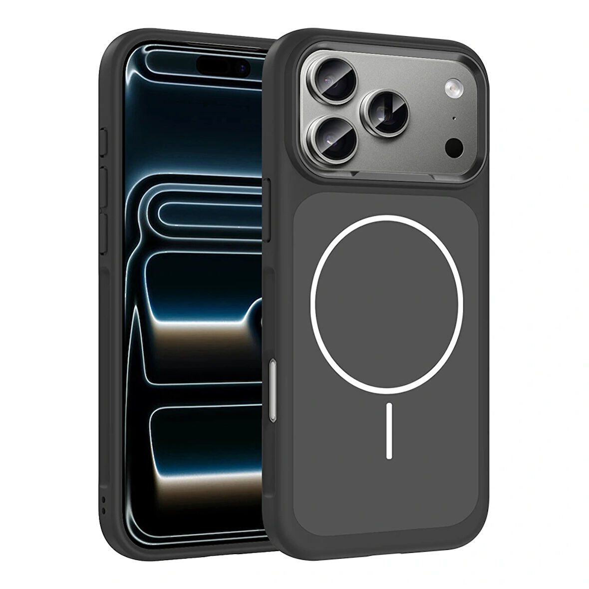 Apple iPhone 17 Pro Max Kılıf M-Safe Şarj Özellikli Metal Kamera Çerçeveli Redclick Sanremo Silikon Kapak