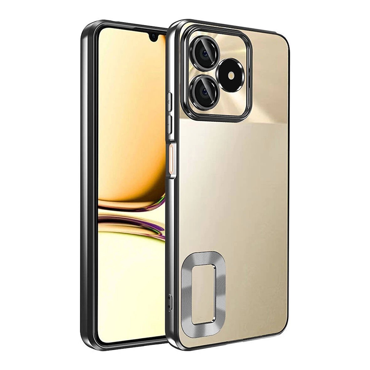 Realme Note 50 Kılıf Kamera Korumalı Logo Gösteren Redclick Omega Kapak