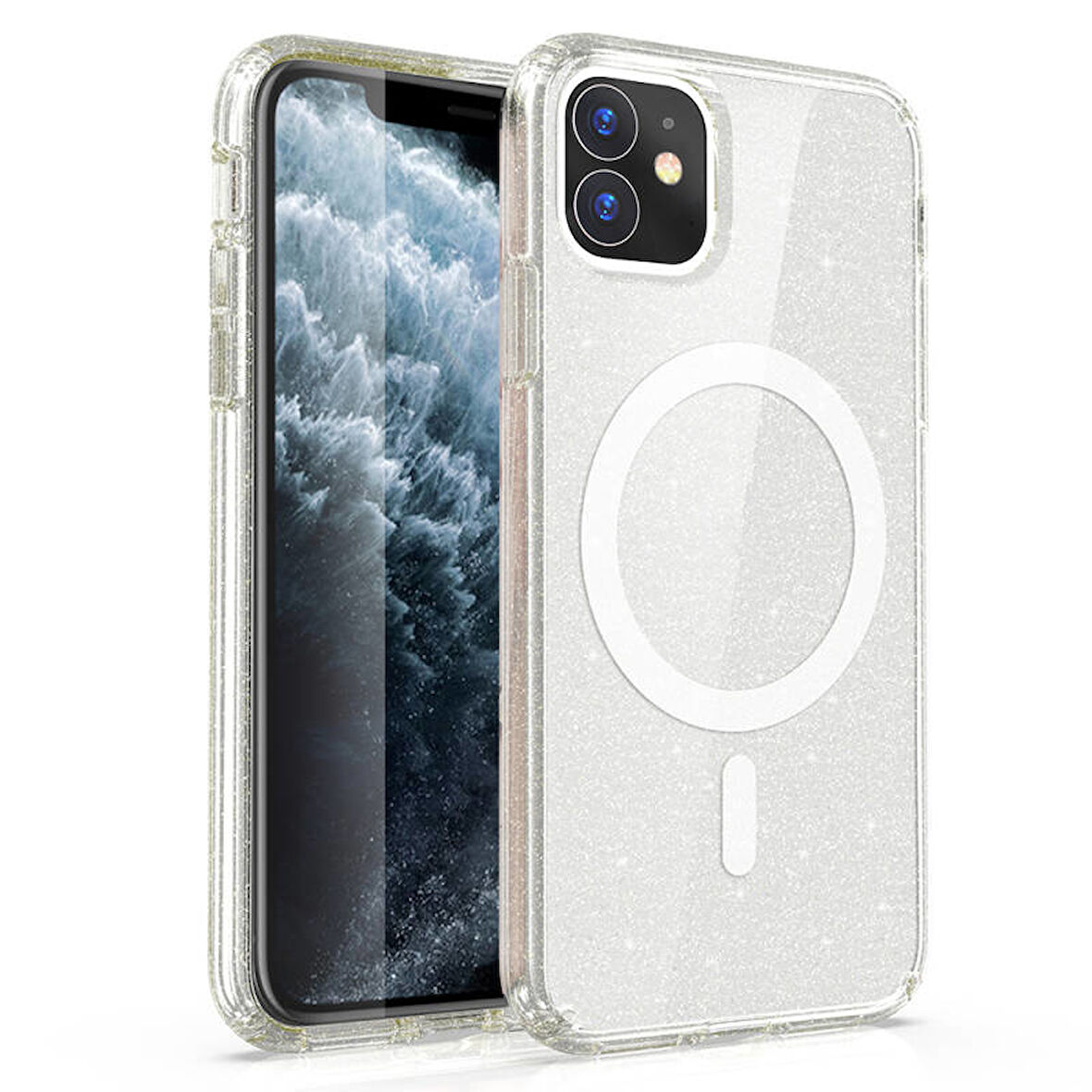 iPhone 11 Kılıf Işıltılı ve Magsafe Özellikli Allstar Premium Kapak