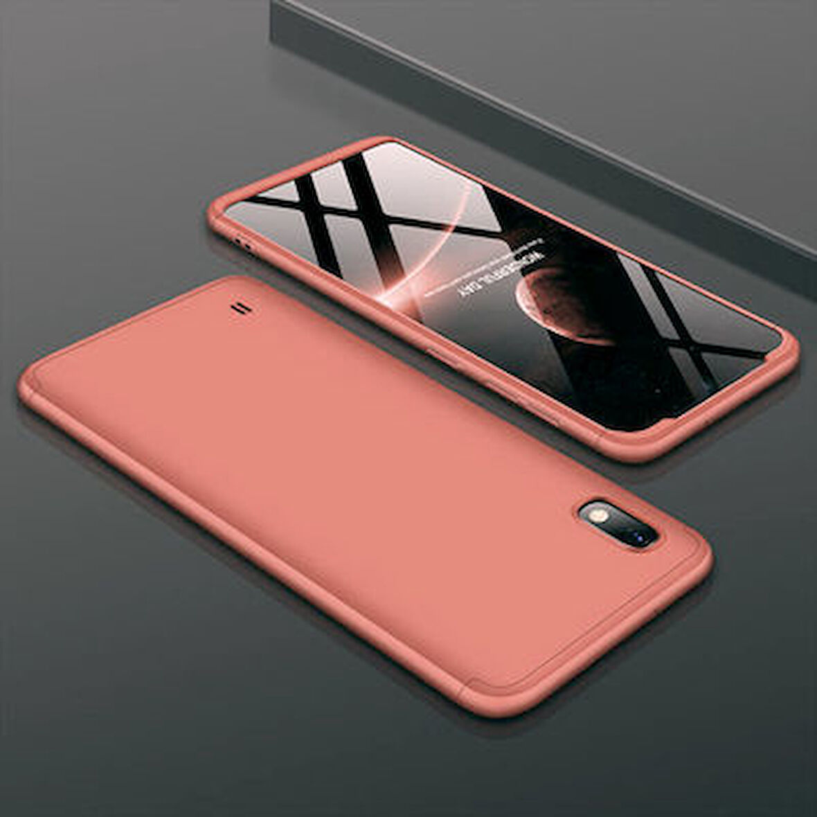 Galaxy A10 Kılıf 3 Parçalı Tam Koruma Şık Astrea Premium Sert Kapak