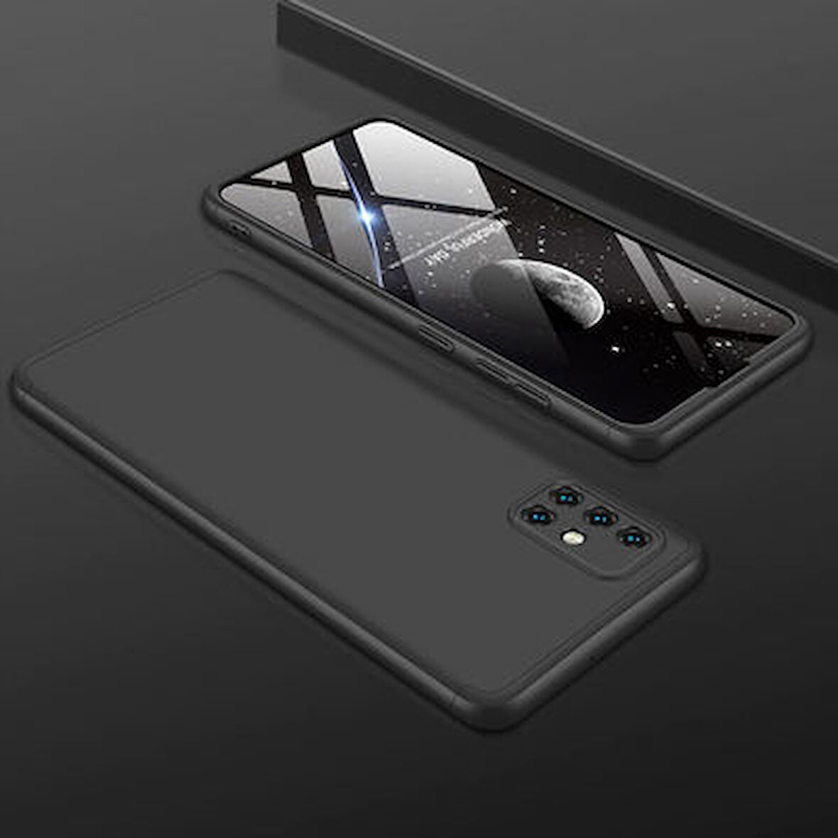 Galaxy A51 Kılıf 3 Parçalı Tam Koruma Şık Astrea Premium Sert Kapak
