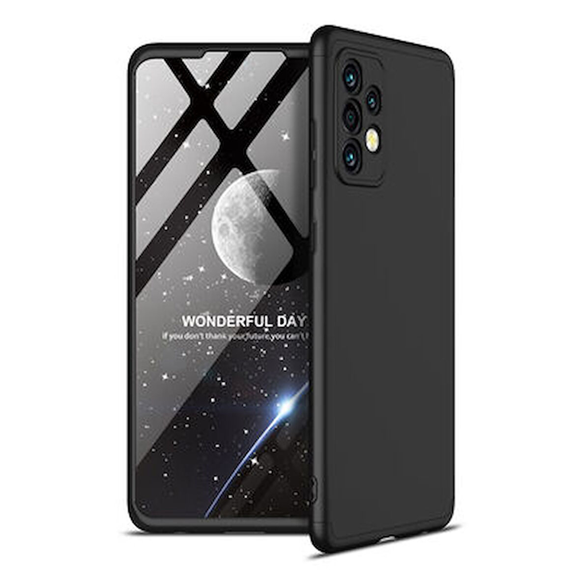 Galaxy A72 Kılıf 3 Parçalı Tam Koruma Şık Astrea Premium Sert Kapak