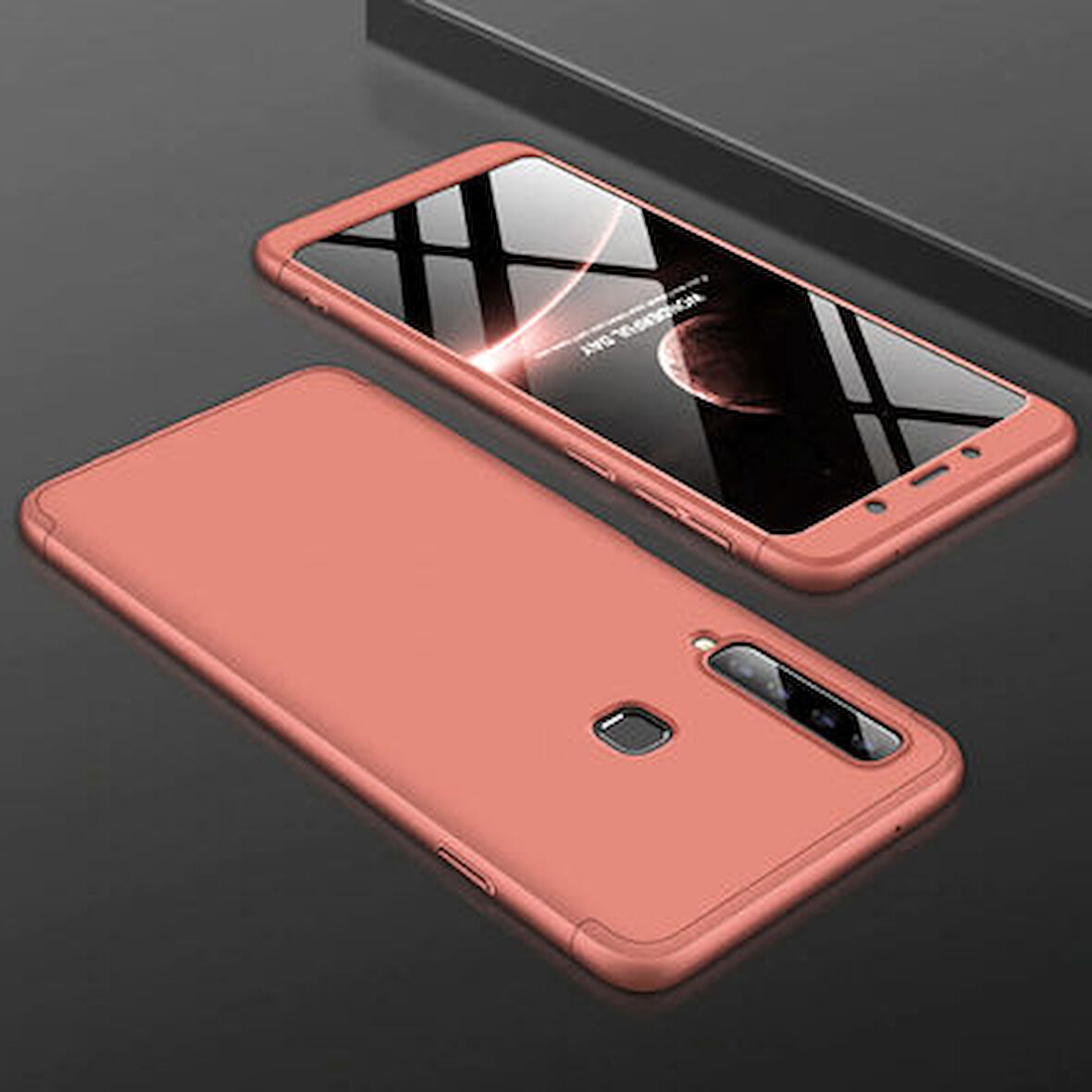 Galaxy A9 2018 Kılıf 3 Parçalı Tam Koruma Şık Astrea Premium Sert Kapak