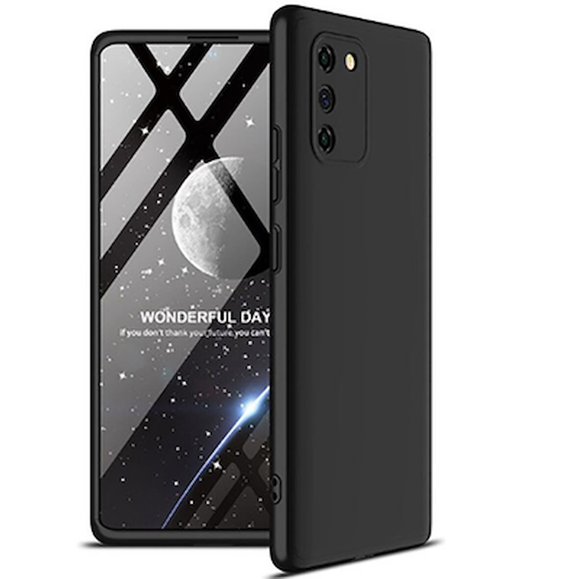 Galaxy A91  Kılıf 3 Parçalı Tam Koruma Şık Astrea Premium Sert Kapak