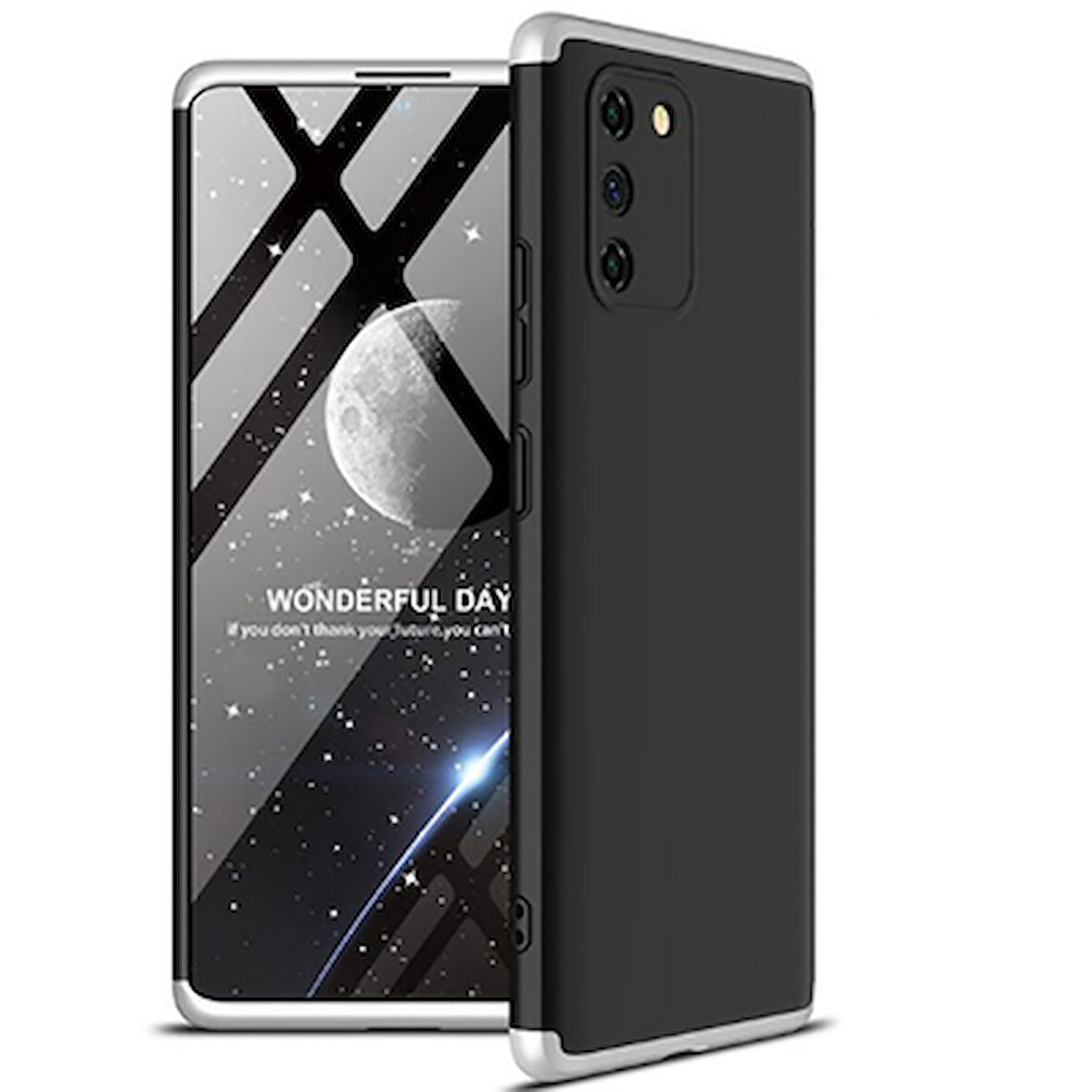 Galaxy A91  Kılıf 3 Parçalı Tam Koruma Şık Astrea Premium Sert Kapak