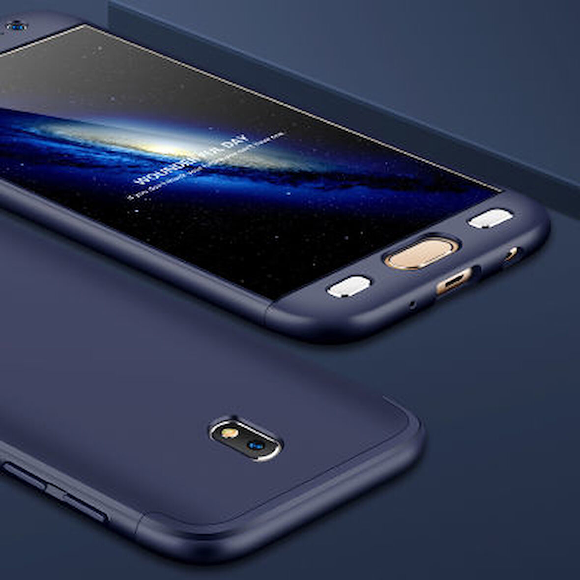 Galaxy J5 Pro Kılıf 3 Parçalı Tam Koruma Şık Astrea Premium Sert Kapak