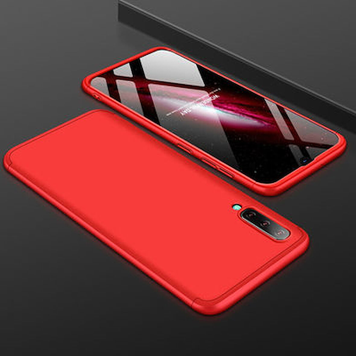 Galaxy M30 Kılıf 3 Parçalı Tam Koruma Şık Astrea Premium Sert Kapak