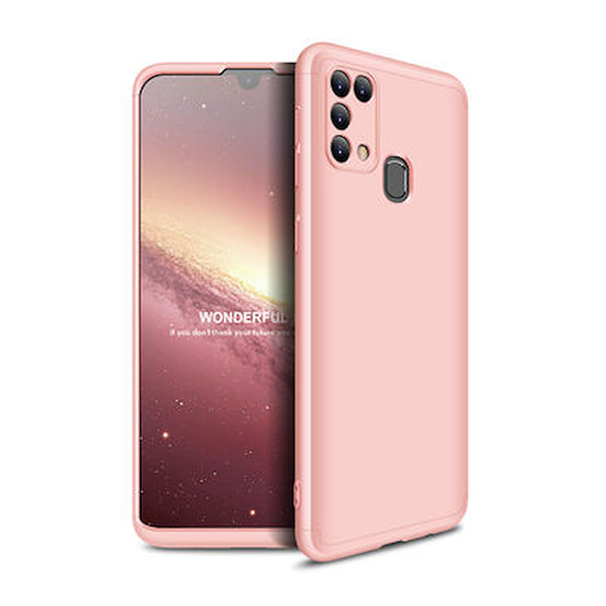 Galaxy M31 Kılıf 3 Parçalı Tam Koruma Şık Astrea Premium Sert Kapak