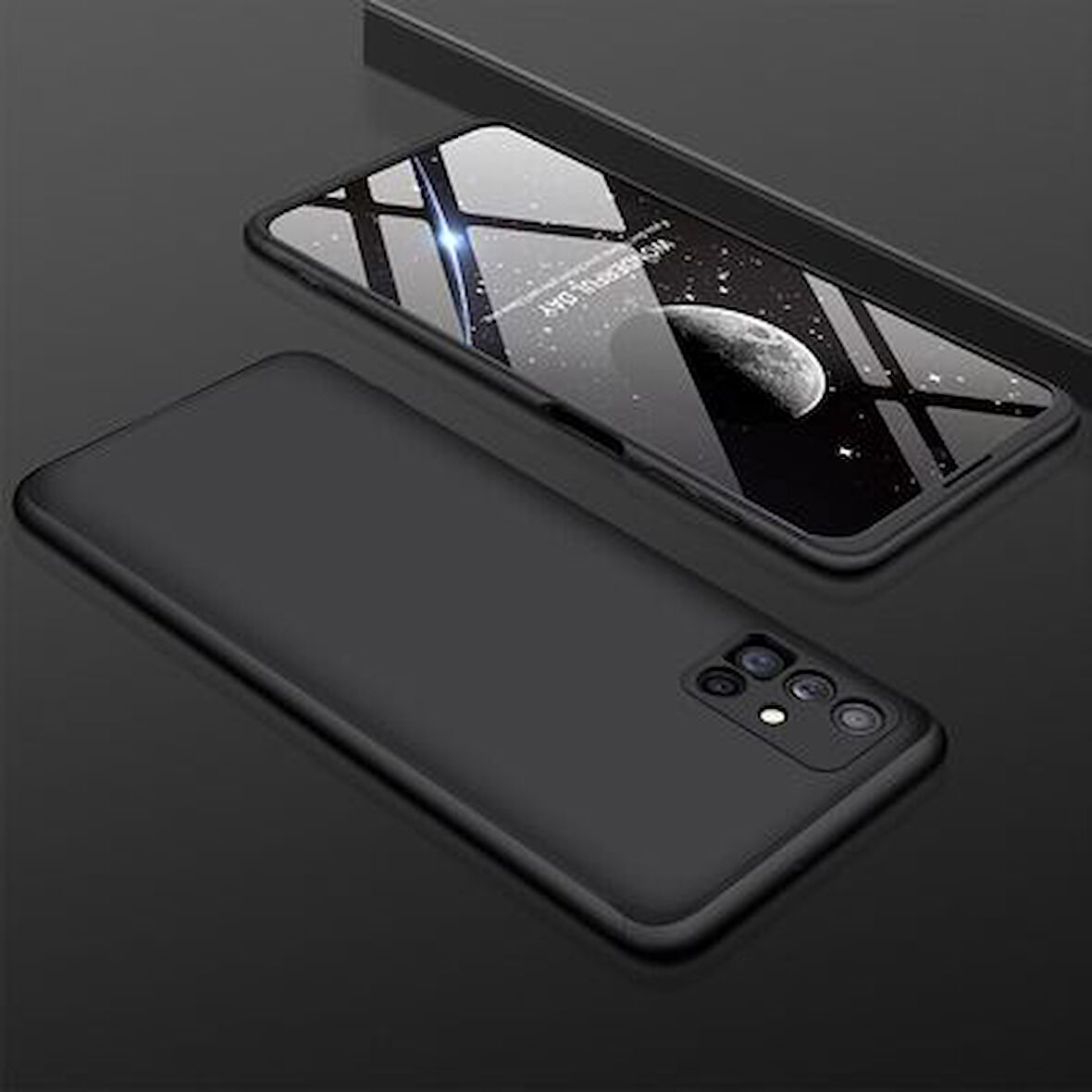 Galaxy M51 Kılıf 3 Parçalı Tam Koruma Şık Astrea Premium Sert Kapak