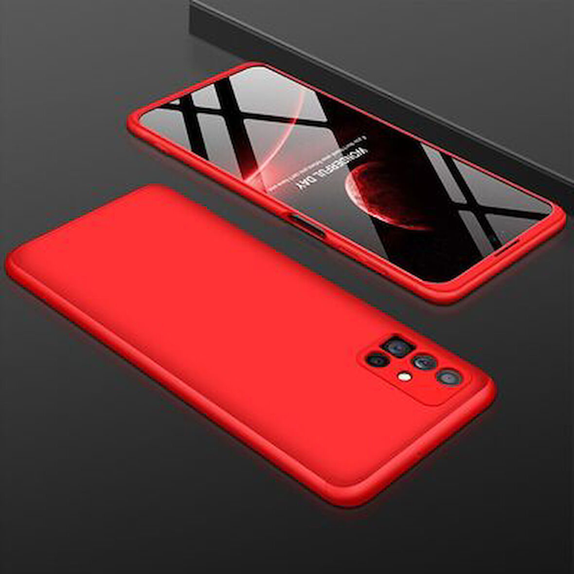 Galaxy M51 Kılıf 3 Parçalı Tam Koruma Şık Astrea Premium Sert Kapak