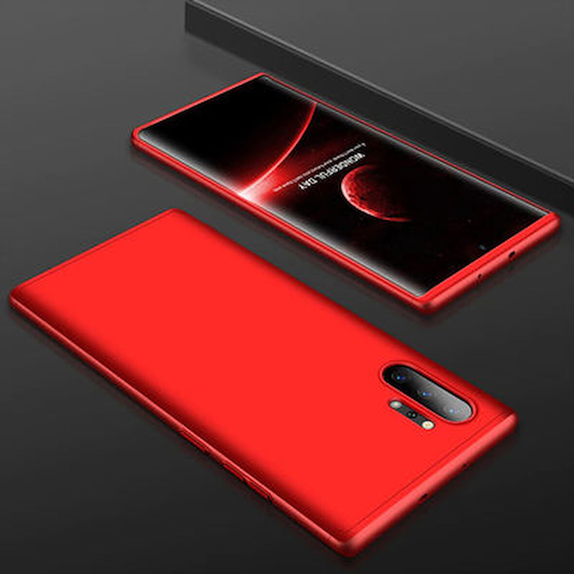 Galaxy Note 10 Plus Kılıf 3 Parçalı Tam Koruma Şık Astrea Premium Sert Kapak