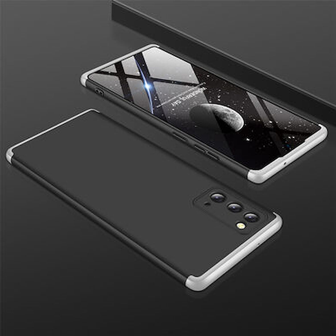 Galaxy Note 20 Kılıf 3 Parçalı Tam Koruma Şık Astrea Premium Sert Kapak