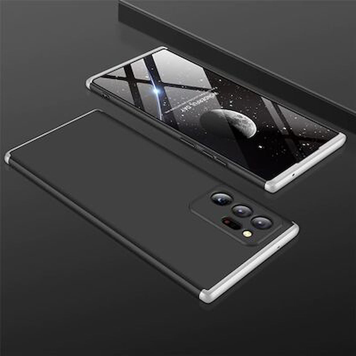 Galaxy Note 20 Ultra Kılıf 3 Parçalı Tam Koruma Şık Astrea Premium Sert Kapak