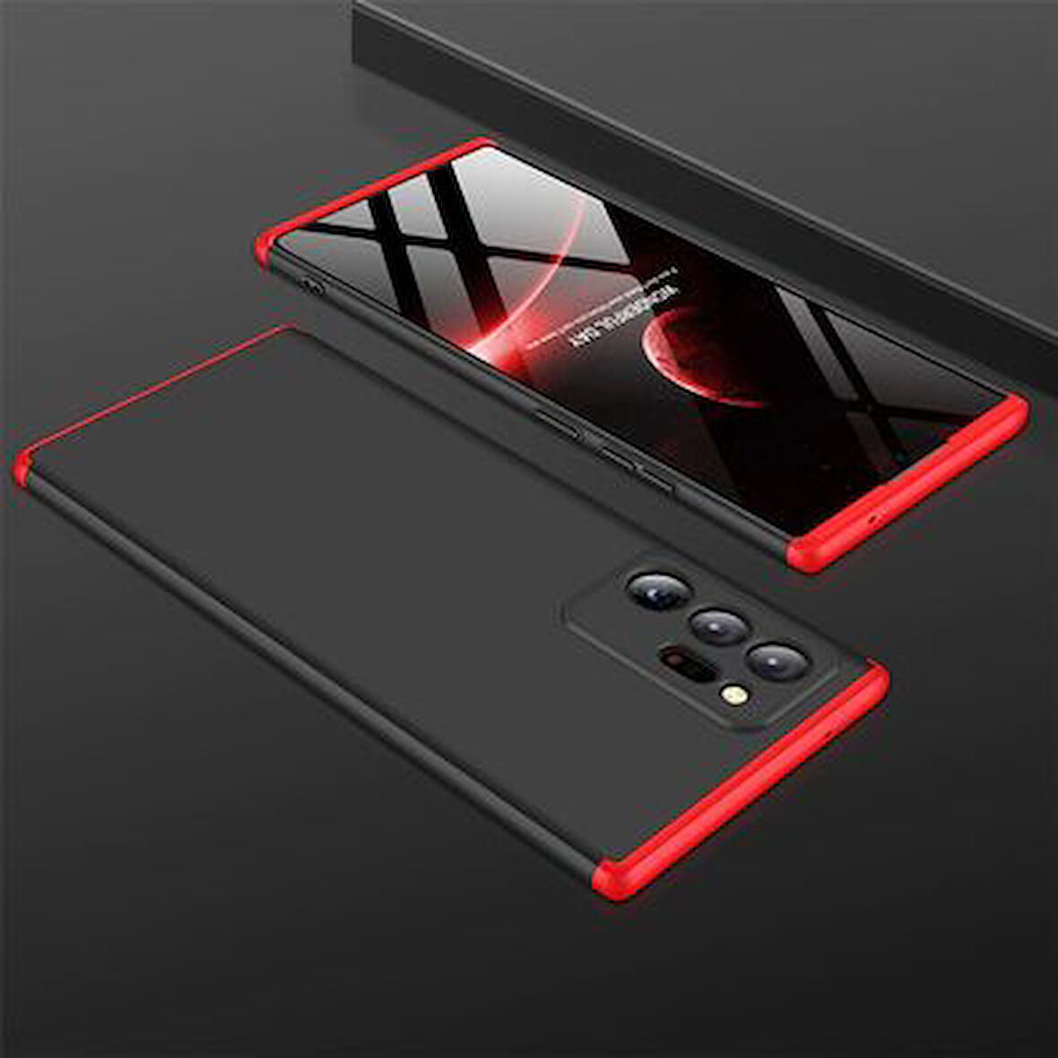 Galaxy Note 20 Ultra Kılıf 3 Parçalı Tam Koruma Şık Astrea Premium Sert Kapak