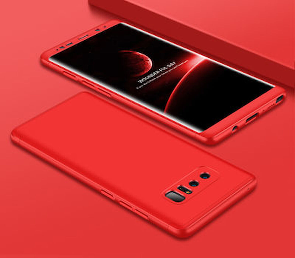 Galaxy Note 8 Kılıf 3 Parçalı Tam Koruma Şık Astrea Premium Sert Kapak