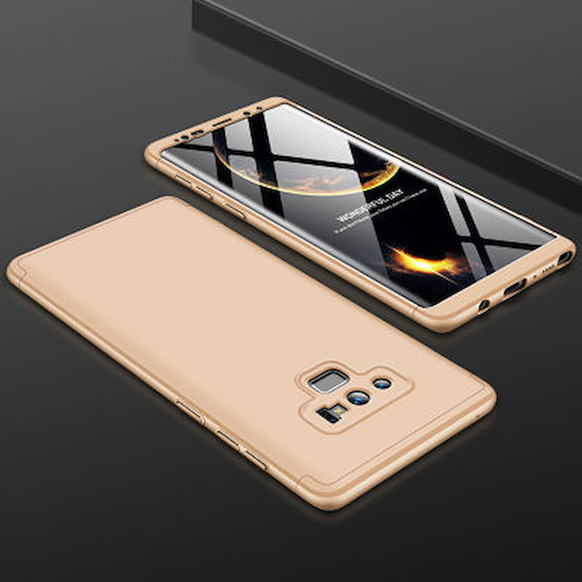 Galaxy Note 9 Kılıf 3 Parçalı Tam Koruma Şık Astrea Premium Sert Kapak
