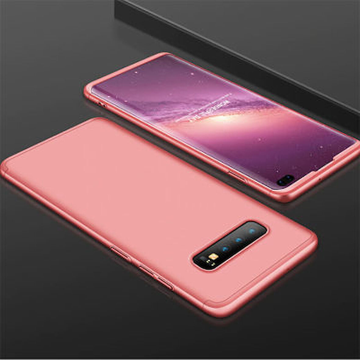 Galaxy S10 Kılıf 3 Parçalı Tam Koruma Şık Astrea Premium Sert Kapak