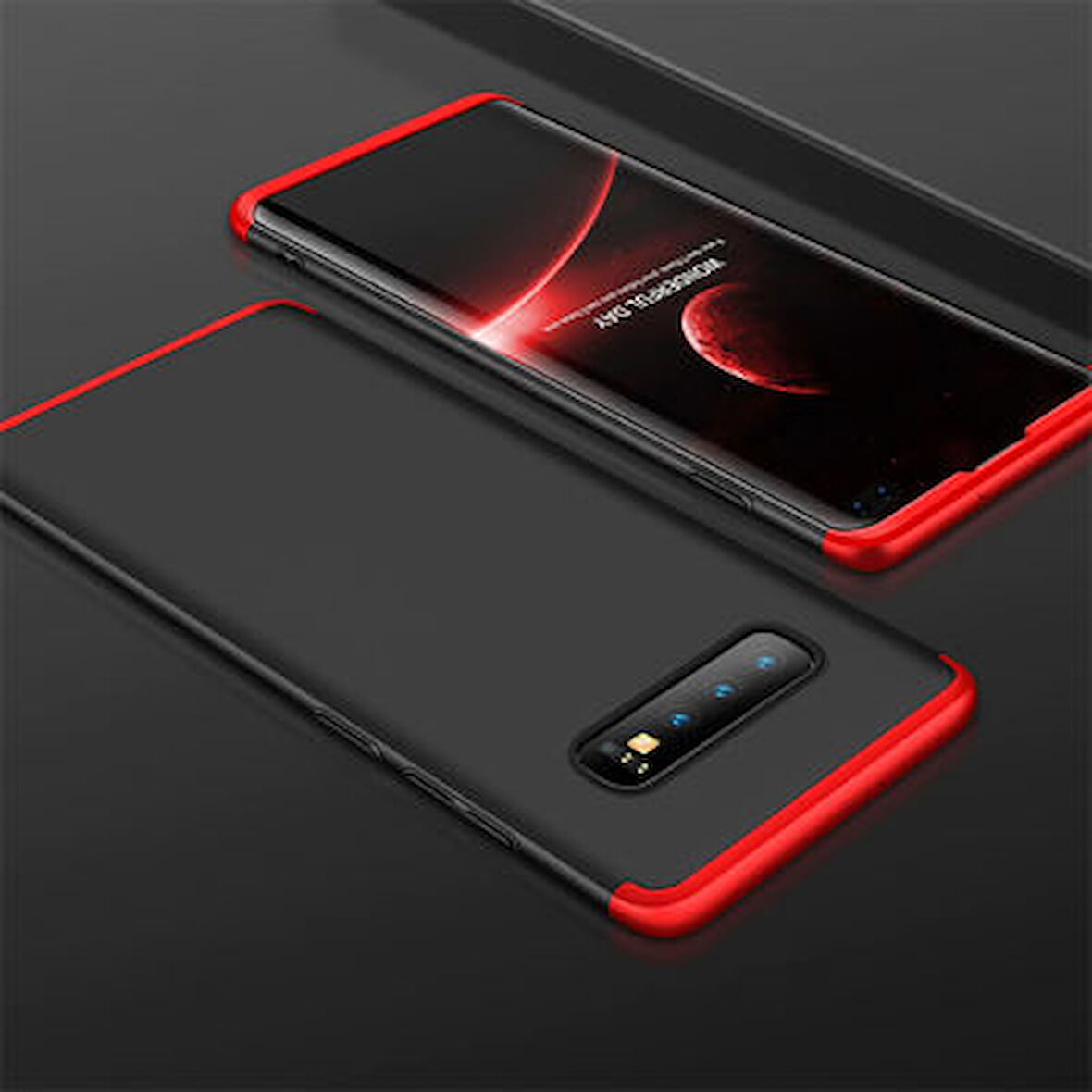 Galaxy S10 Kılıf 3 Parçalı Tam Koruma Şık Astrea Premium Sert Kapak