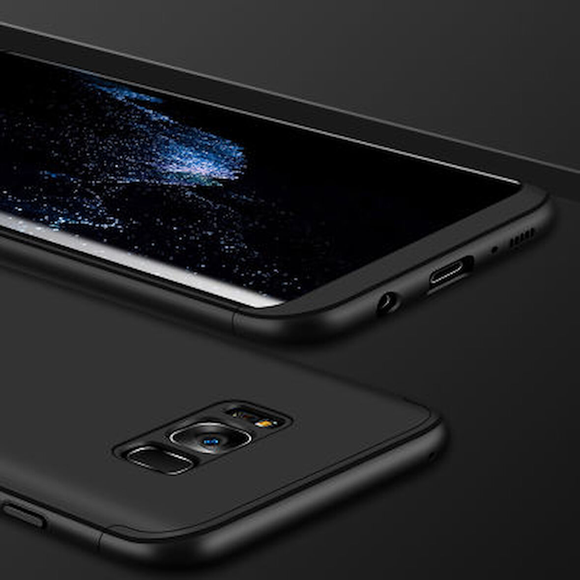 Galaxy S8 Kılıf 3 Parçalı Tam Koruma Şık Astrea Premium Sert Kapak