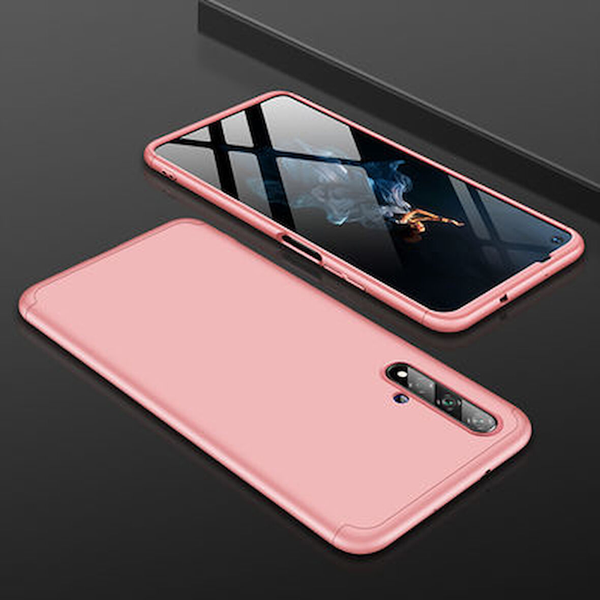 Honor 20 Kılıf 3 Parçalı Tam Koruma Şık Astrea Premium Sert Kapak