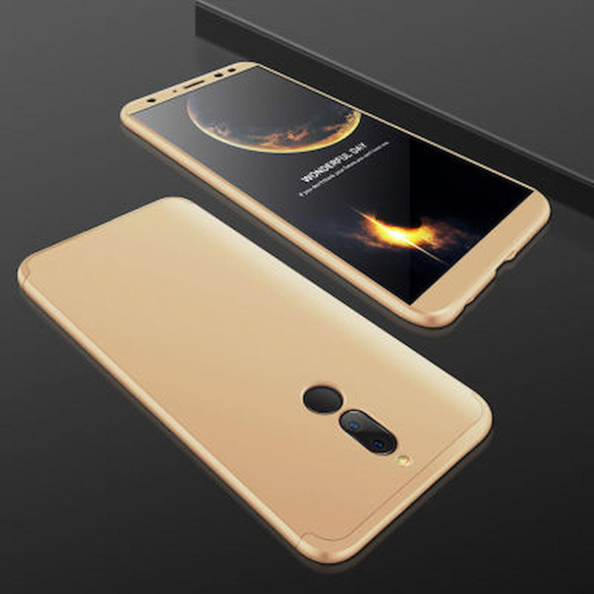 Huawei Mate 10 Lite Kılıf 3 Parçalı Tam Koruma Şık Astrea Premium Sert Kapak