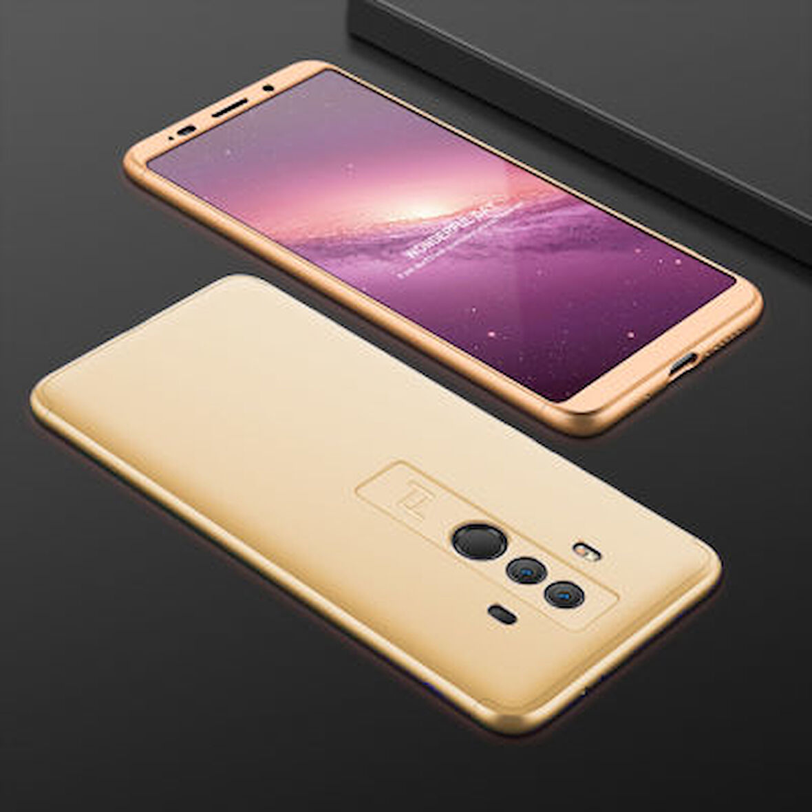 Huawei Mate 10 Pro Kılıf 3 Parçalı Tam Koruma Şık Astrea Premium Sert Kapak